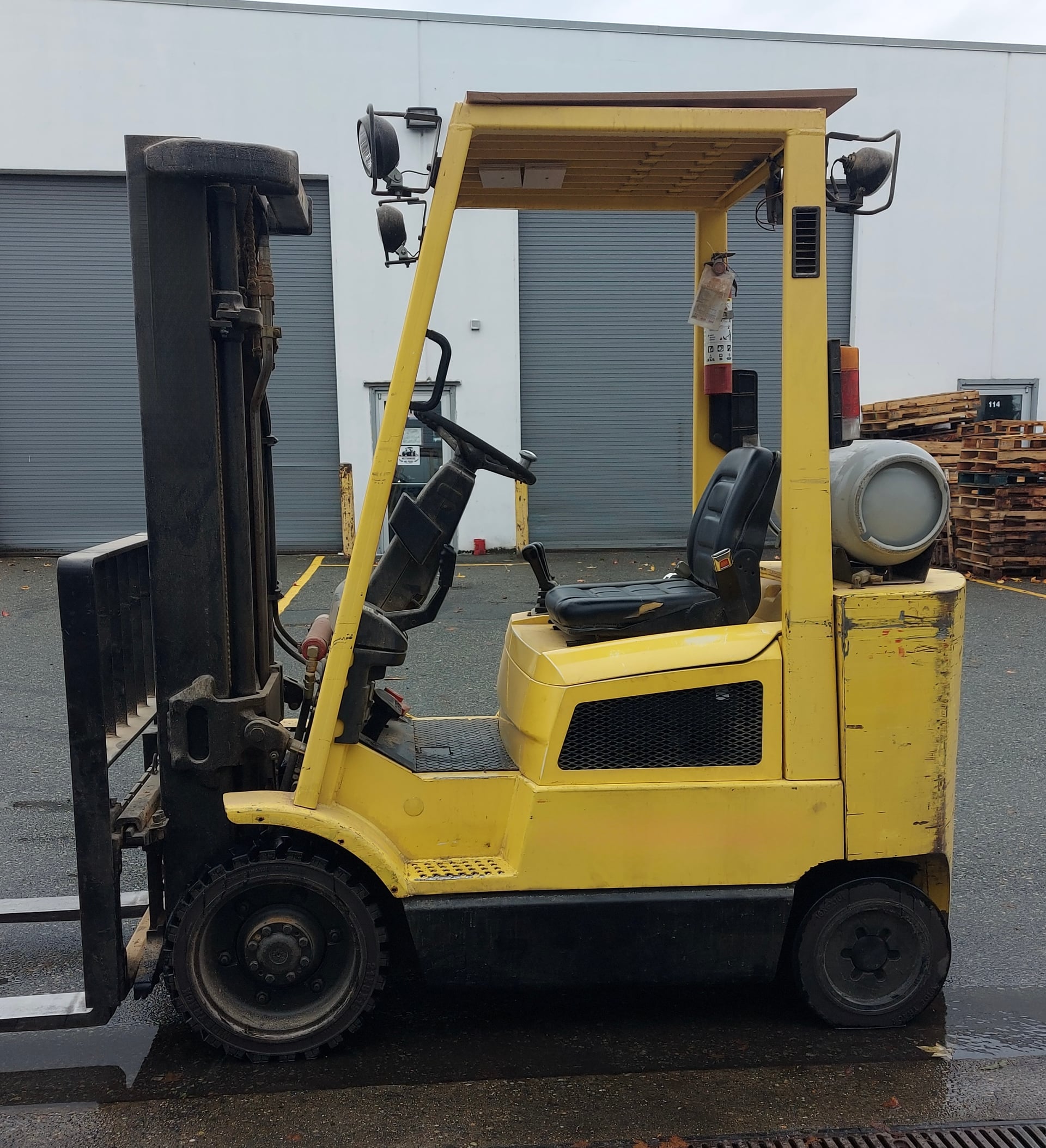Forklift on the job